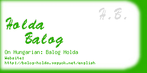 holda balog business card